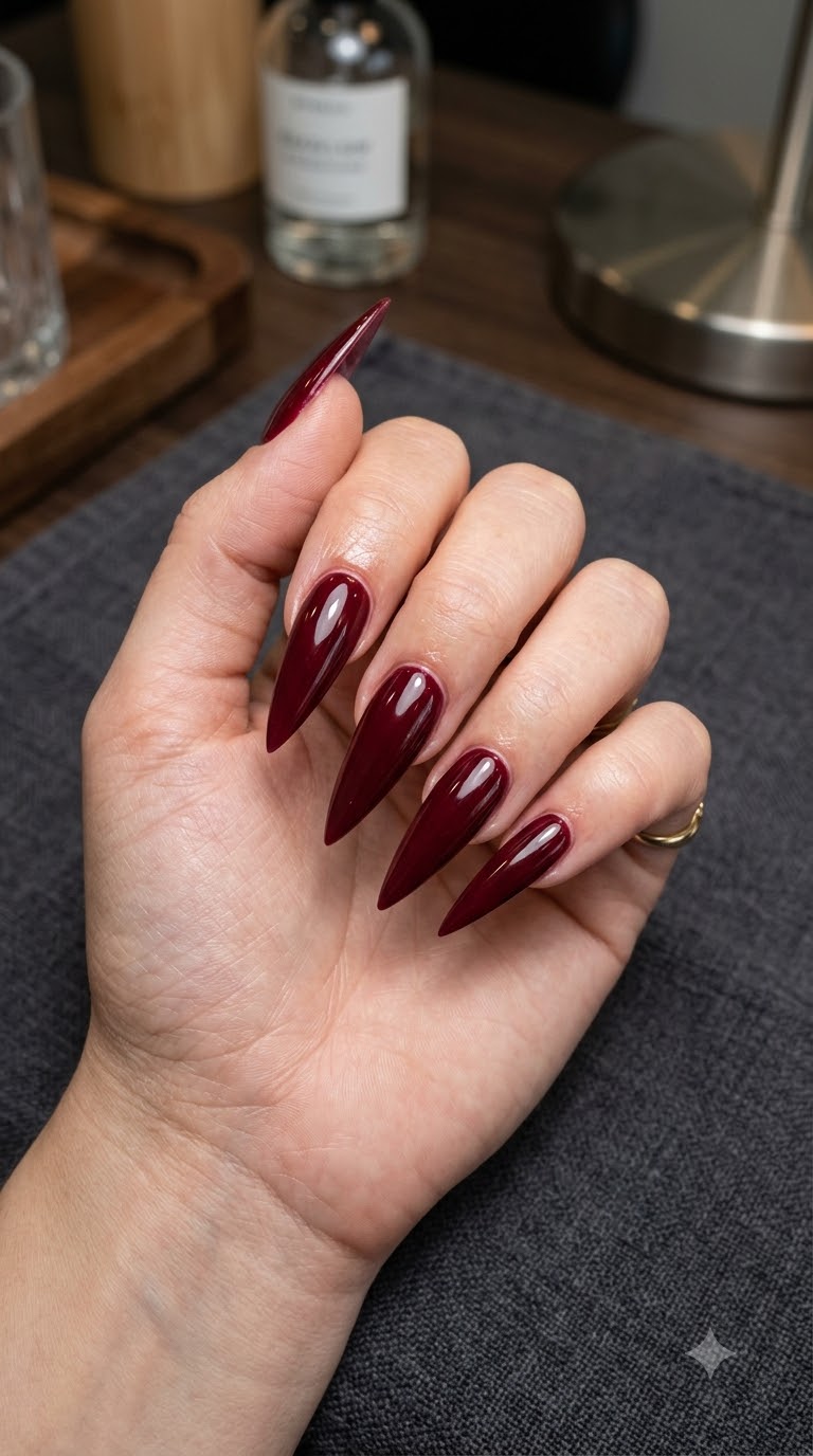 Stiletto acrylic nails